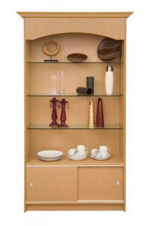 Click Here To Enlarge This Photo Of Loxley Sliding Door Unit with 3 Glass Shelves & Storage