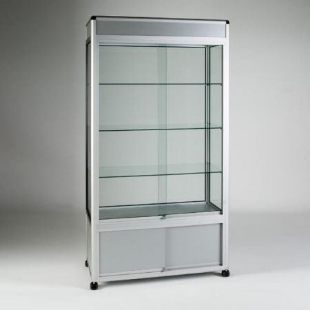 Click Here To Enlarge This Photo Of UB15 - 3&sol;4 Display Tower Showcase with Header Panel and Storage