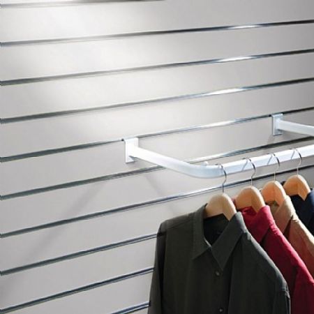 Click Here To Enlarge This Photo Of Grey Slatwall Display Panel 8ft x 4ft &lpar;2400mm x 1200mm&rpar;