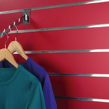 Click Here To Enlarge This Photo Of 5No&period; Red Slatwall Display Panel 8ft x 4ft &lpar;2400mm x 1200mm&rpar;