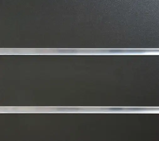 Click Here To Enlarge This Photo Of Graphite Grey RAL 7043 Slatwall Panels - 2400mm x 1200mm