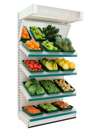 Click Here To Enlarge This Photo Of Modular Shelving - Fruit and Vegetable Wall Shelving